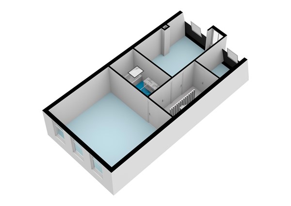 Floorplan - Balthasar Floriszstraat 39-3, 1071 VA Amsterdam